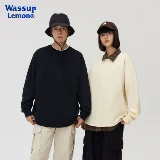 WASSUP LEMON Хлопковый белый лонгслив, приятная телу демисезонная рубашка, свободный крой