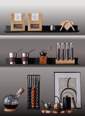 橱柜展厅饰品套装组合样板间厨房厨具软装摆件咖啡店道具摆设