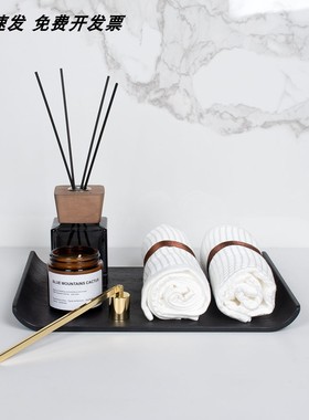 样板房新中式卫生间浴室柜毛巾香薰蜡烛托盘乳液套装组合摆件装饰
