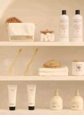 【浴室柜摆件】样板间卫生间主卫牙刷洗漱杯乳液瓶毛巾香薰展示