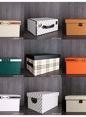 现代轻奢售楼部样板房展示玄关收纳摆件衣帽间储物箱子衣柜装饰品