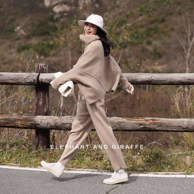 双十一新品 限时八折 秋冬高阶 山羊绒不规则高领毛衣  510211