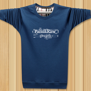 宽松薄款 长袖 外套男装 春季 包邮 卫衣加肥加大码 上衣胖 圆领纯棉男士