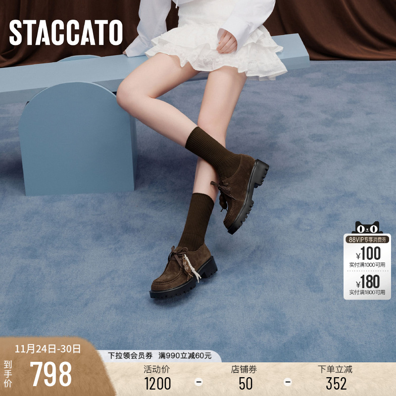 思加图小丑鞋复古袋鼠鞋厚底女鞋