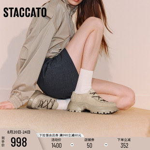 子EFU44CM5 思加图2025新款 马戏团复古袋鼠鞋 厚底增高休闲单鞋 女鞋