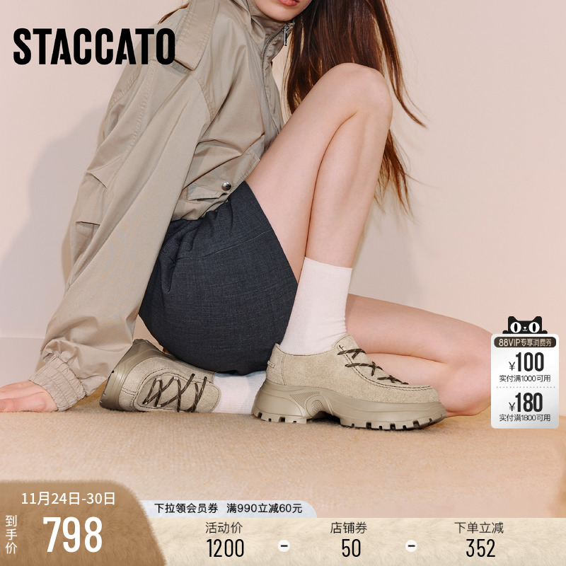 思加图马戏团复古袋鼠鞋休闲单鞋