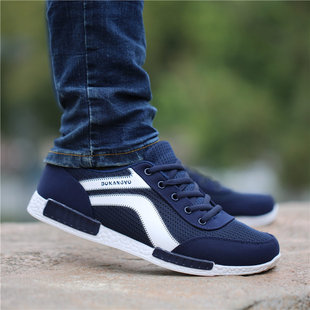 老北京布鞋男2026春季新款透气网面板鞋男士休闲鞋防臭跑步运动鞋