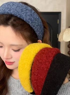 羊羔毛宽边高颅顶发箍d3557【鹿儿岛】