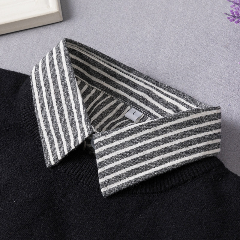 新款衬衫假领子格子百搭衬衣衣领