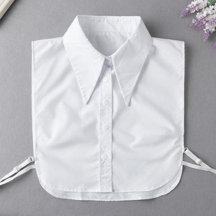 饰领衬衫 假领子女衬衣领毛衣卫衣装 领春秋内搭叠穿大尖领 衬衫 韩版