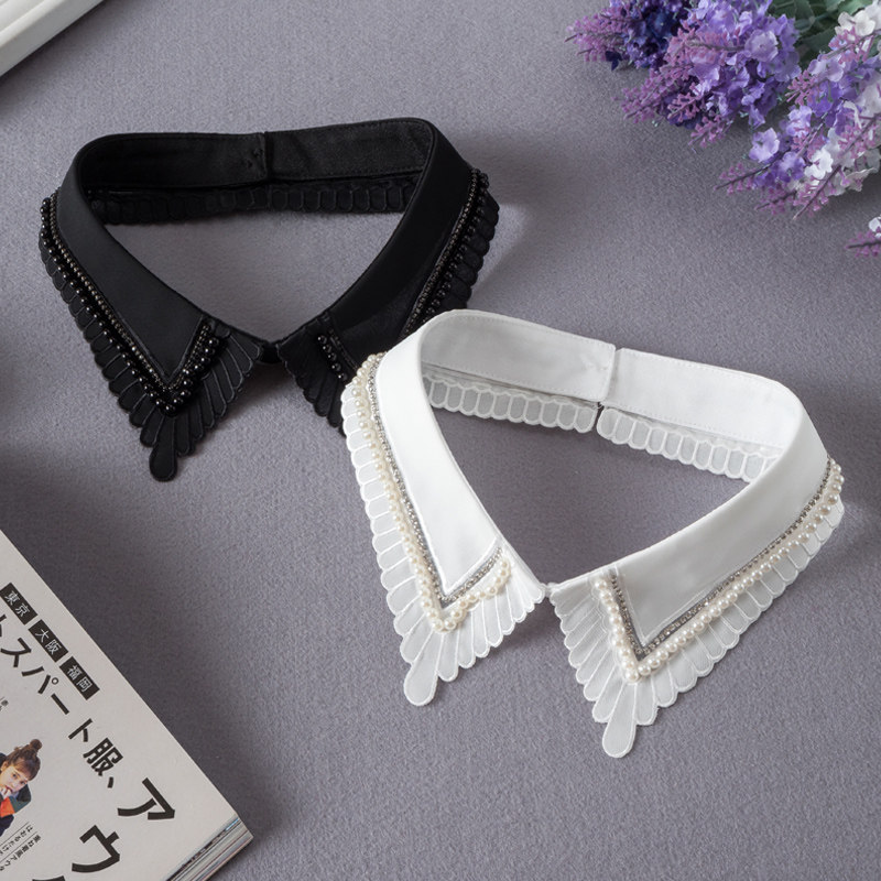 假领子女减龄娃娃领韩版毛衣装饰领百搭蕾丝领衬衫假衣领