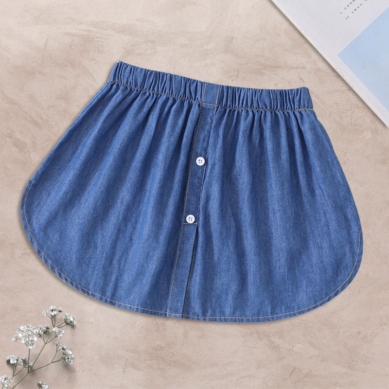 百搭衬衫牛仔假下摆卫衣假裙摆叠穿遮臀春秋内搭打底半身裙裙屁帘