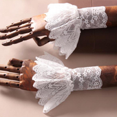 饰假袖 口毛衣大衣装 子内搭衬衫 袖 饰 百搭神器 手腕装 超仙蕾丝假袖