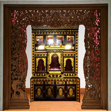 家用藏式佛龛立柜红木寺庙佛堂神台实木佛柜密宗佛台供桌神龛定制