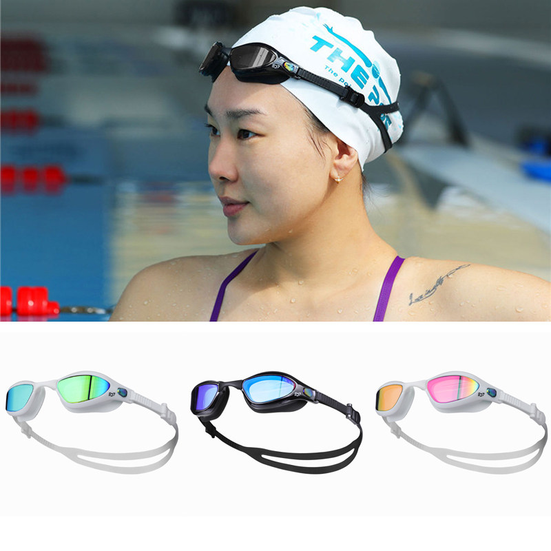 新款韩国sd7泳镜防水防雾专业游泳眼镜镀膜竞速有胶圈泳镜游泳镜