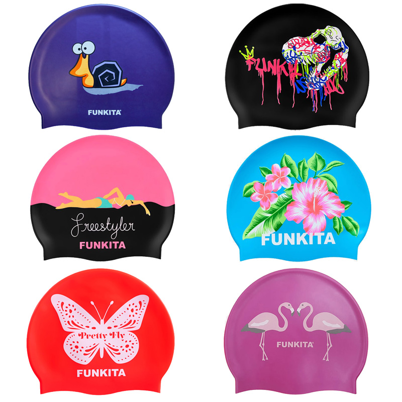 funkita卡通专业游泳帽子