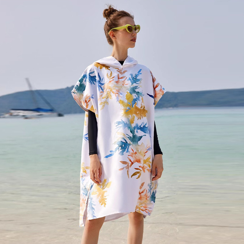 WaterTime游泳浴袍速干斗篷浴巾