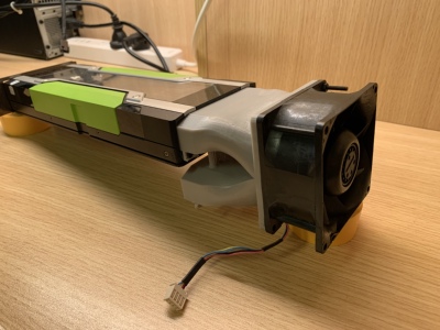 NVIDIA Tesla P40 M40 改装主动散热双显8CM风扇组件