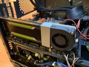 显卡散热涡轮风扇组件支架6CM NVIDIA Tesla