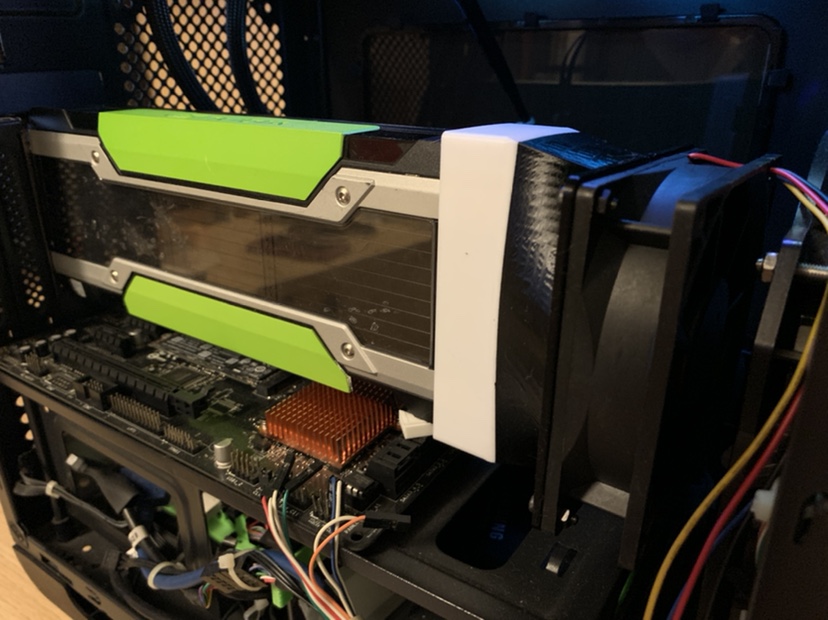 NVIDIA Tesla V100 P40 P100 M40显卡改装主动散热风扇组件9CM