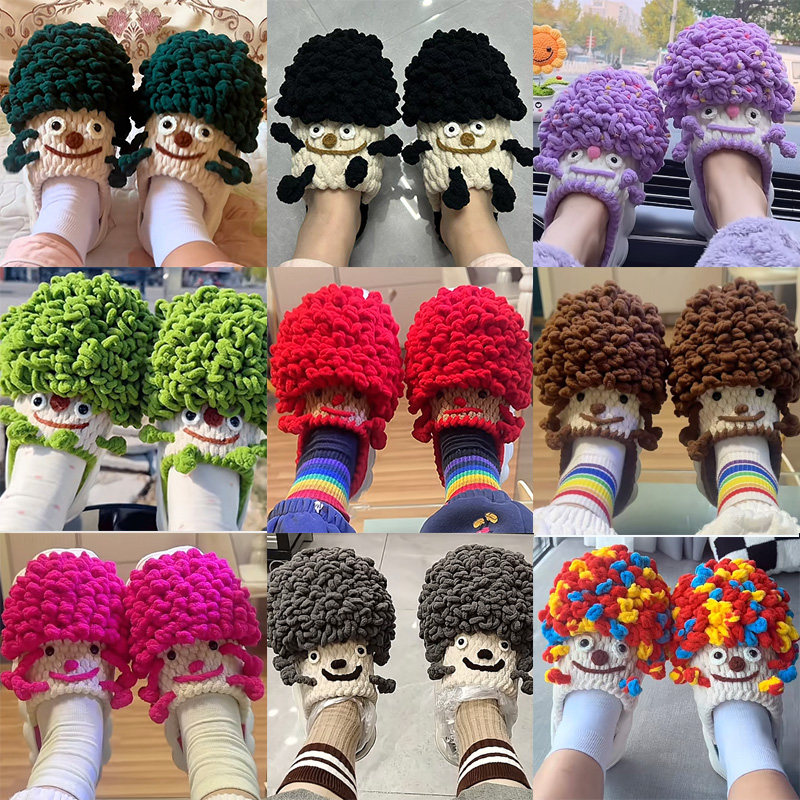 丑丑鞋拖鞋手工diy冰条线勾鞋材料包冬儿童卡通亲子拖鞋情侣拖鞋,居家布艺,居家棉拖/棉鞋,淘宝优惠券,粉丝福利购,淘宝优惠卷