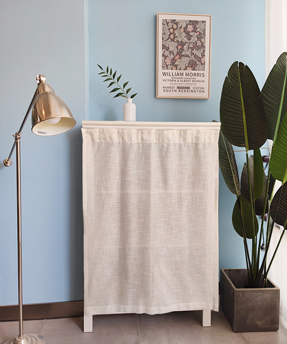 素色简约门帘送免打孔轨道简约