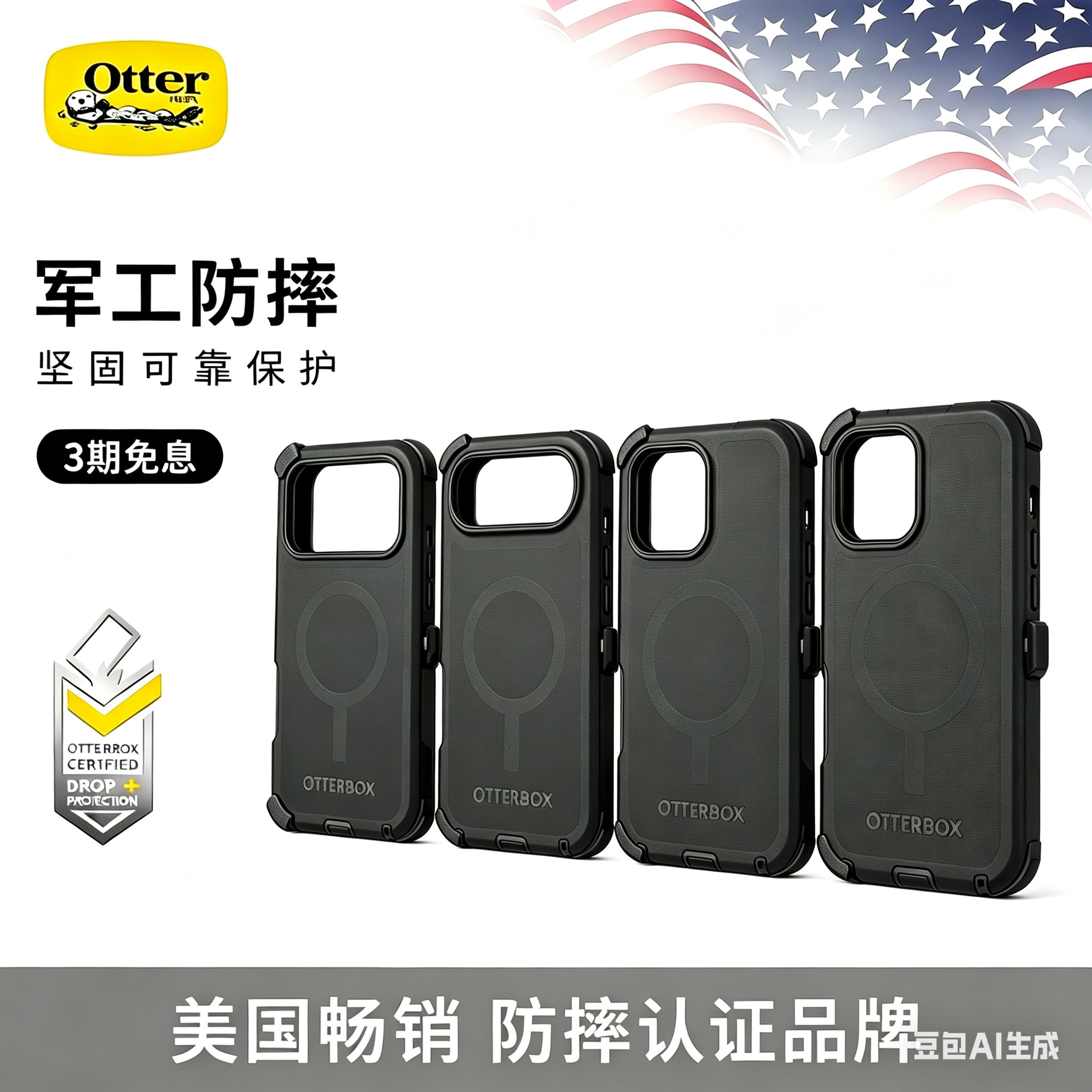Otterbox适用苹果iPhone15/17防御者12/16防摔壳14背夹13磁吸Air