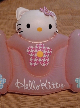HelloKitty中古稀有绝版1998年千鸟格充气玩具，背后脏，挂上不显