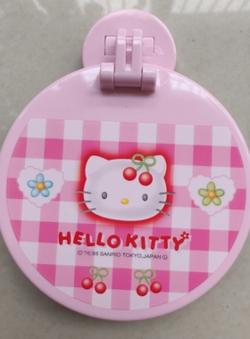HelloKitty中古稀有绝版1998年樱桃小花立式收纳镜子