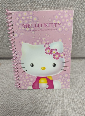 HelloKitty中古稀有绝版2000年绝版捧花笔记本