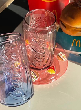 2023麦当劳可口可乐杯玻璃杯高颜值夏天饮料果汁小清新水杯子男女