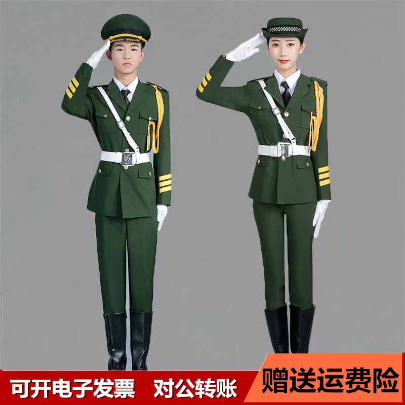 初高中学校仪仗队套装升旗手服装乐队制服合唱舞台装护旗手礼服套 女装/女士精品 民族服装/舞台装 原图主图