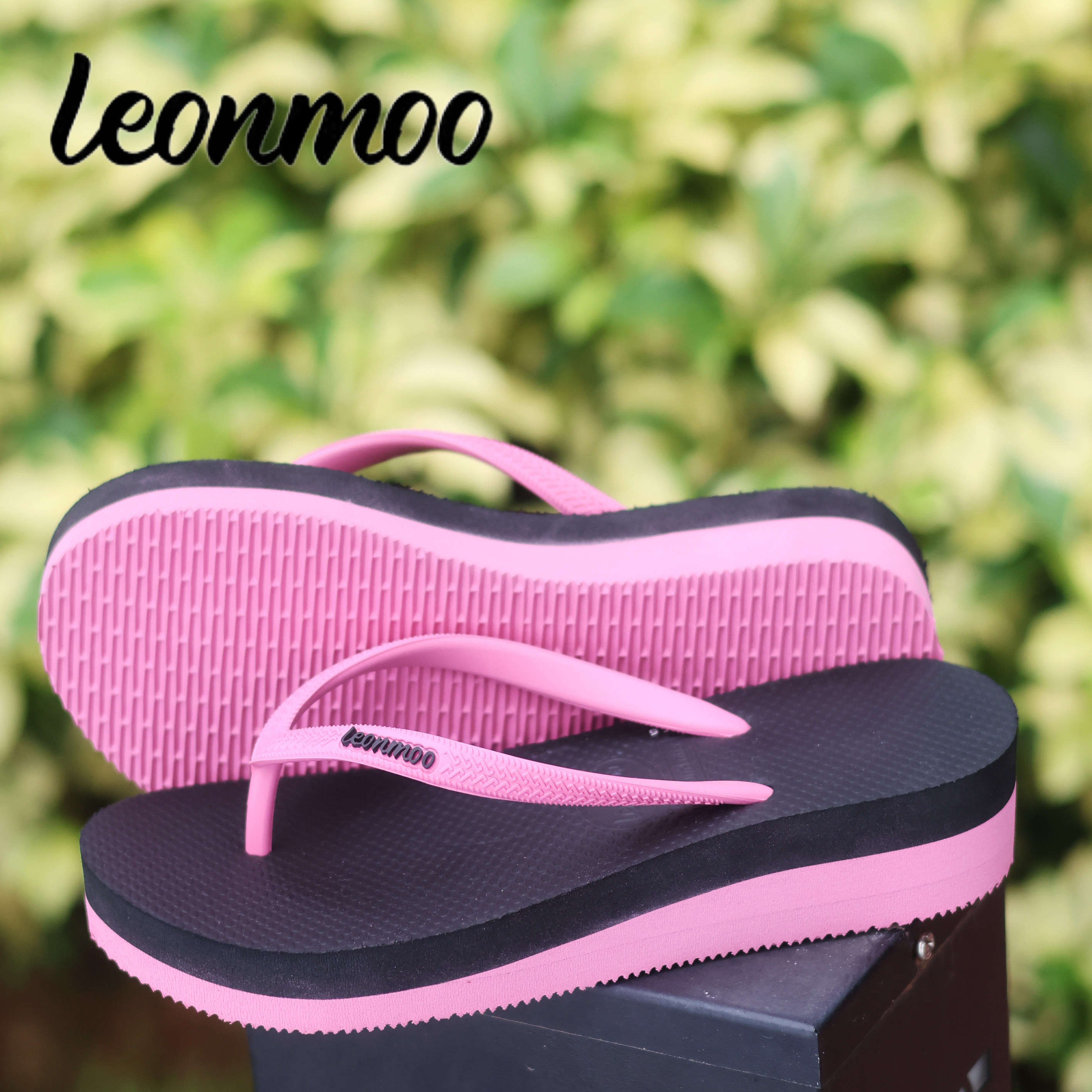泰国LEONMOO加厚底拖鞋女款夏季外穿人字拖沙滩海边度假休闲,女鞋,人字拖,淘宝优惠券,粉丝福利购,淘宝优惠卷