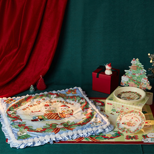 【圣诞周边展示】卡露米圣诞限定餐盘餐点毛绒垫碗架展示页面