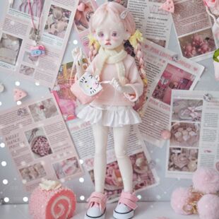高质量BJD六分娃衣套装6分体适配普六小六棍六郊游粉色少女心