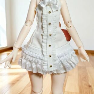 12分BJD8分ob11娃衣11-17厘米潘妮邦倪兔阿巳体ymy人偶白色花边裙