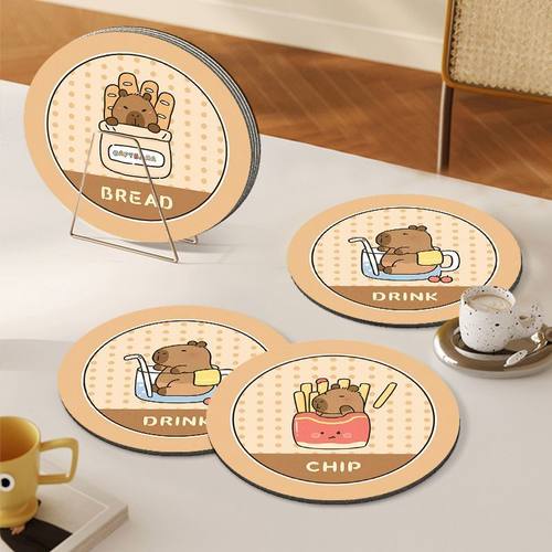 卡通杯垫隔热垫吸水茶垫耐脏办公室好物硅藻泥速干桌面餐盘垫子