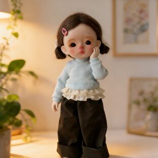全套BJD六分体娃衣换装冬款小六分娃娃衣服套装生日礼物温馨甜美