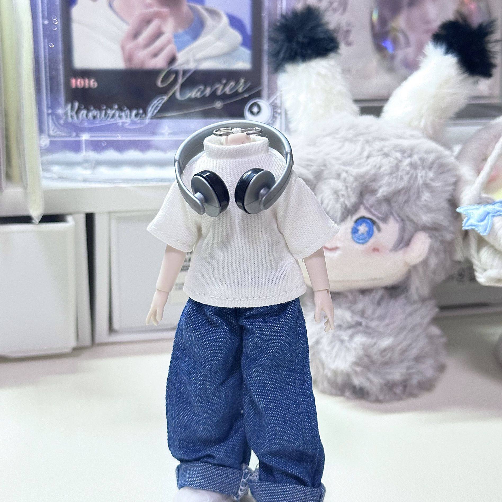 O.b.11 黑白宽松T恤 情侣款夏日内搭 阿巳2.0 妖精体 12分bjd p10