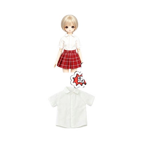 azone/Blythe小布/OB22/OB24纯白短/长袖衬衫娃衣landoudou蓝豆豆