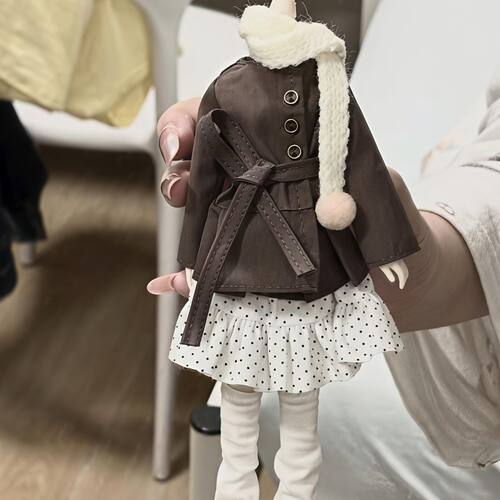 (拍下送围巾)azone娃衣ob22ob24娃衣风衣裙子套装bjd8分娃衣现货