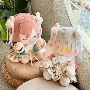 40cm厘米棉花娃娃中式古风唐装一番坐姿娃衣新款拜年服过年娃衣冬