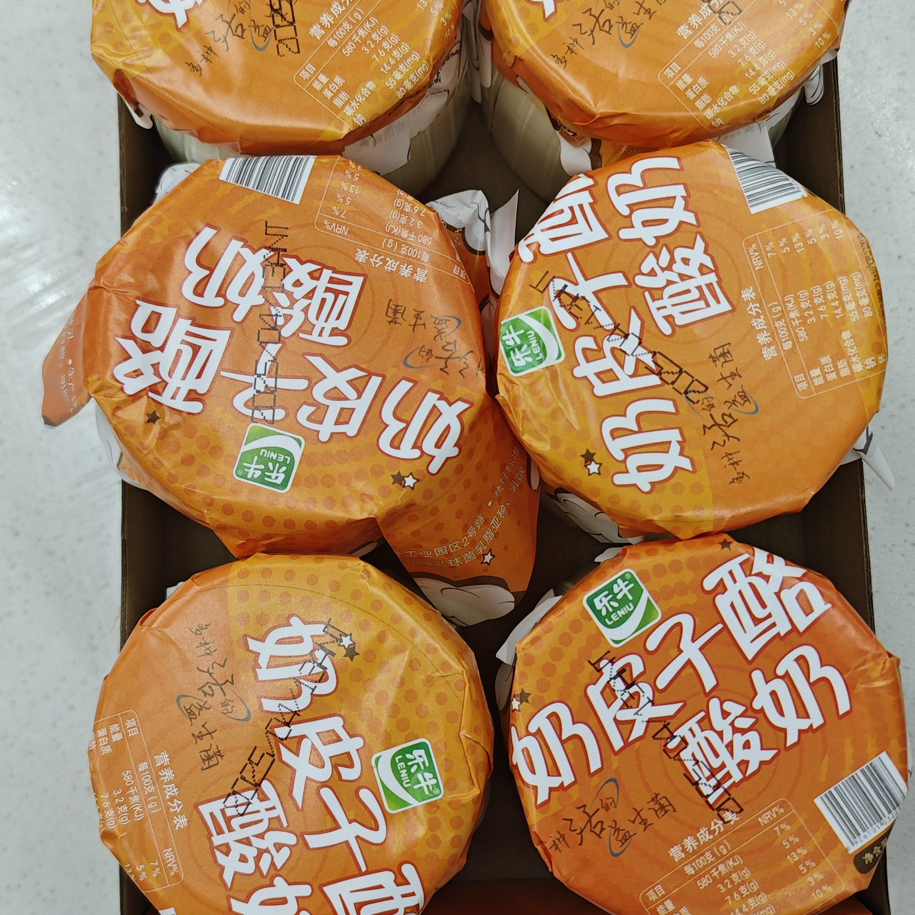 【6杯】乐牛奶皮子酸奶酸奶皮子清真手工牛奶冷链保鲜