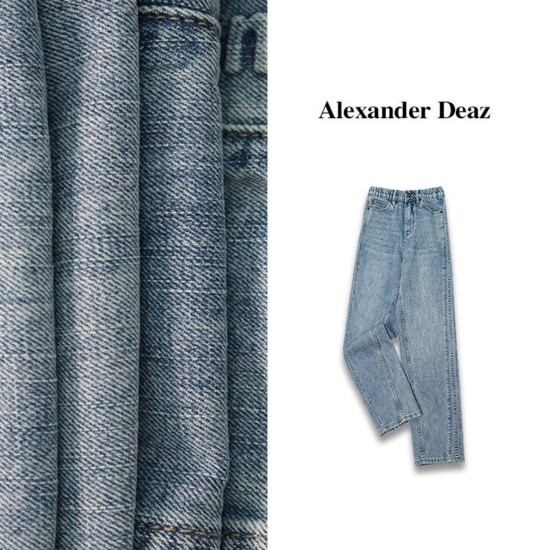 2026新设计3D立体发泡字母水洗百搭阔腿牛仔裤K5011