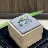 12圈号16.4mm戒指天然翡翠A货冰润黄翡指环戒指