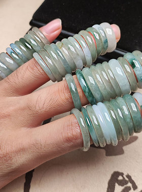 盲盒特惠！自选天然A货正品翡翠玉戒指老坑冰透飘花戒圈指环包邮