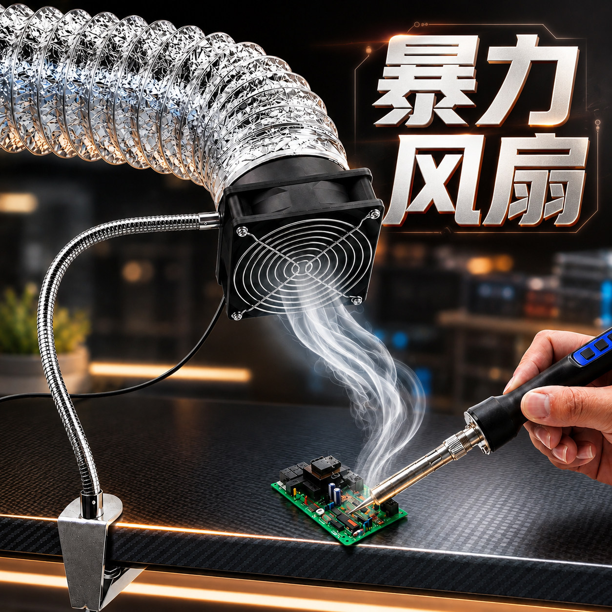 大功率焊锡风扇吸烟风机排烟风扇图片