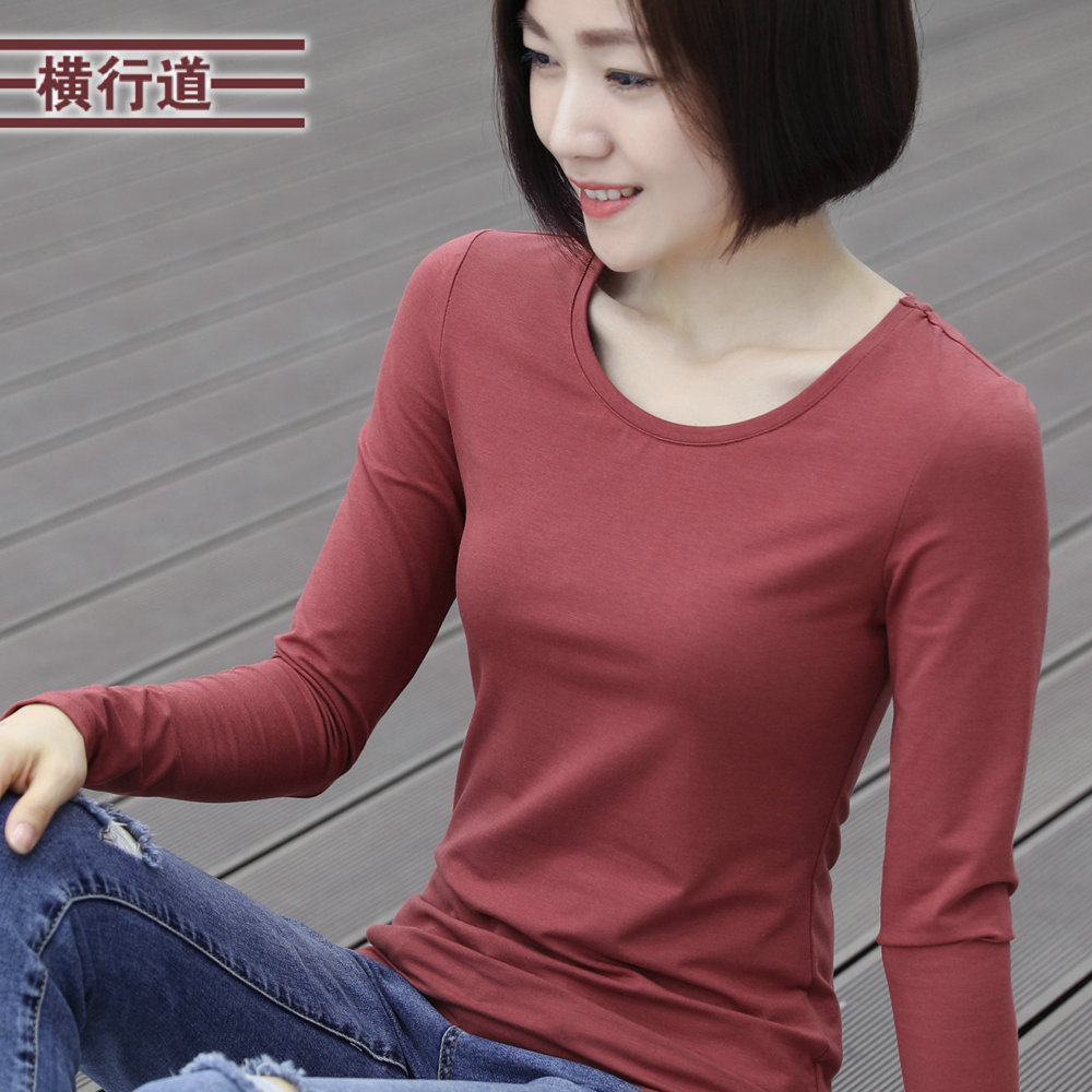 莫代尔新款大码圆领纯色衣服