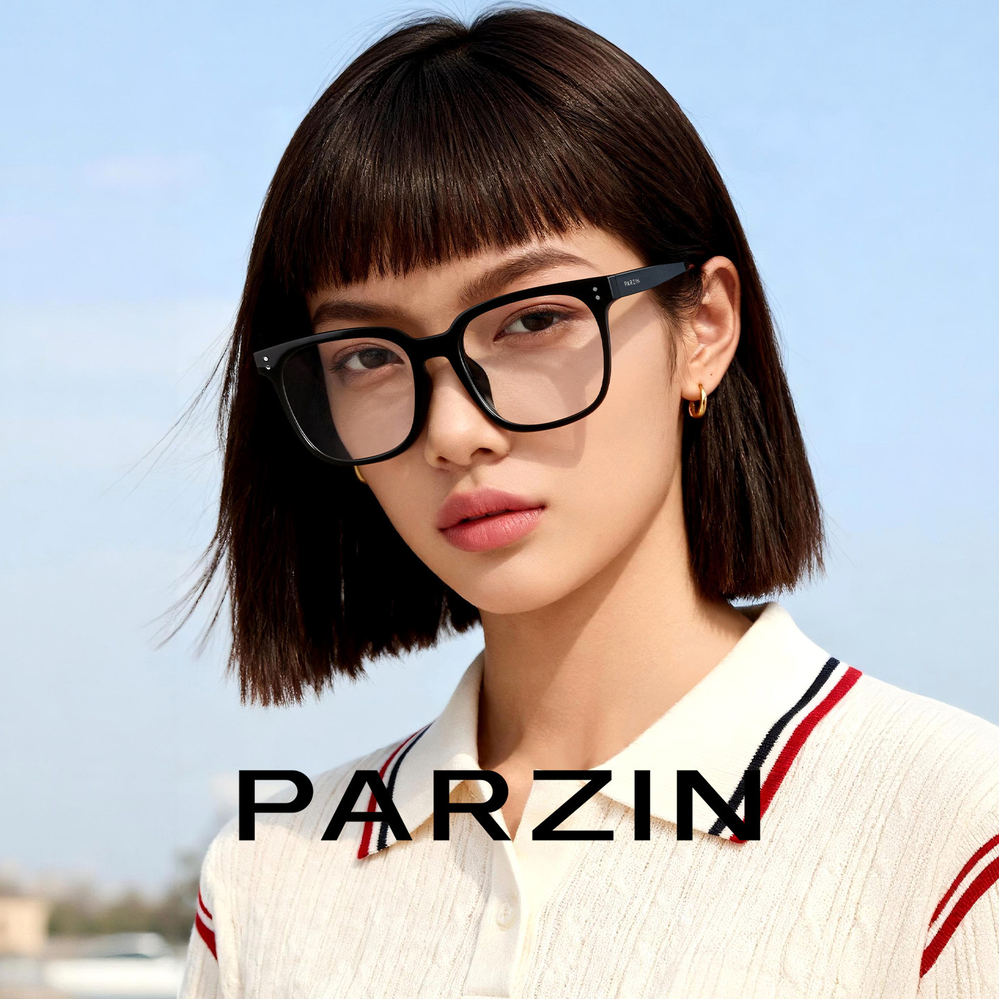 帕森经典TR黑框素颜光学镜女时尚轻盈定制可配度数近视眼镜31027