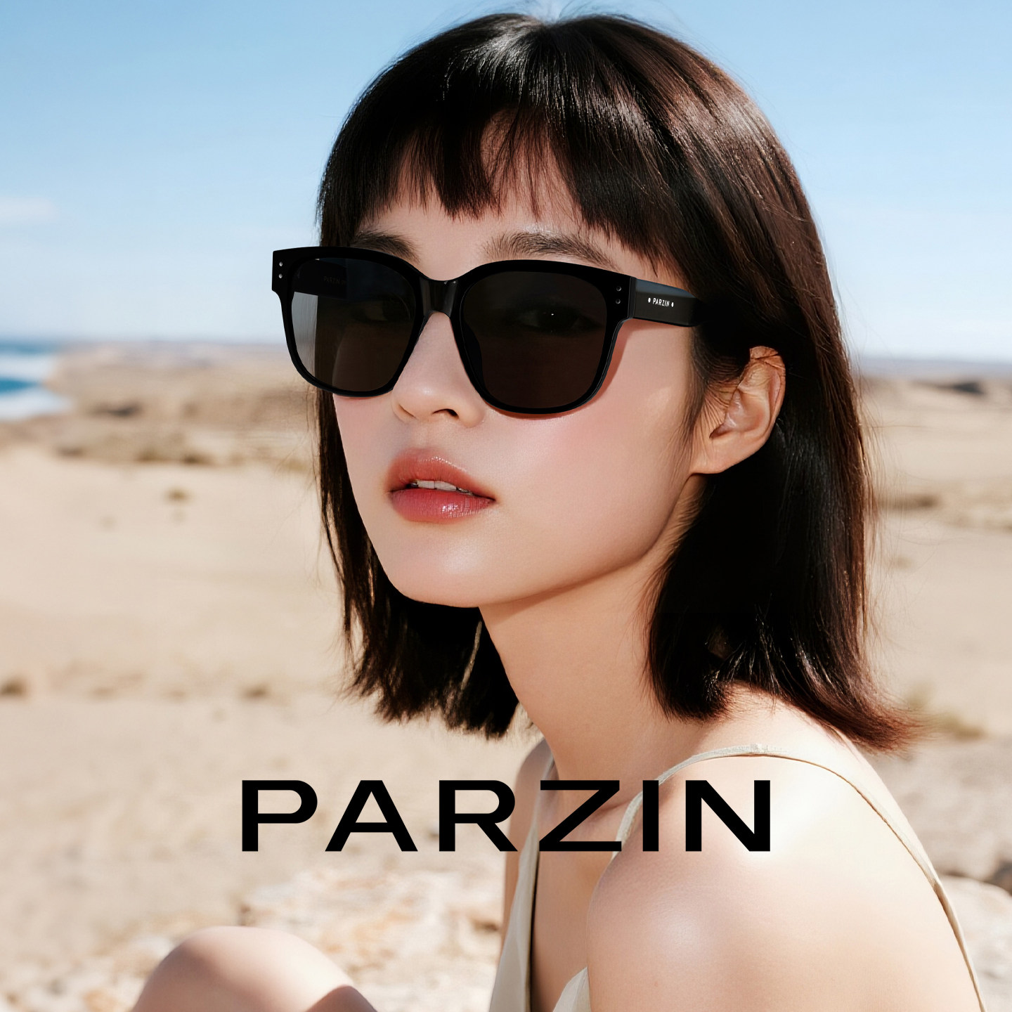 帕森偏光太阳镜女时尚潮彩色美颜黑框遮阳防紫外线墨镜男PZ91653